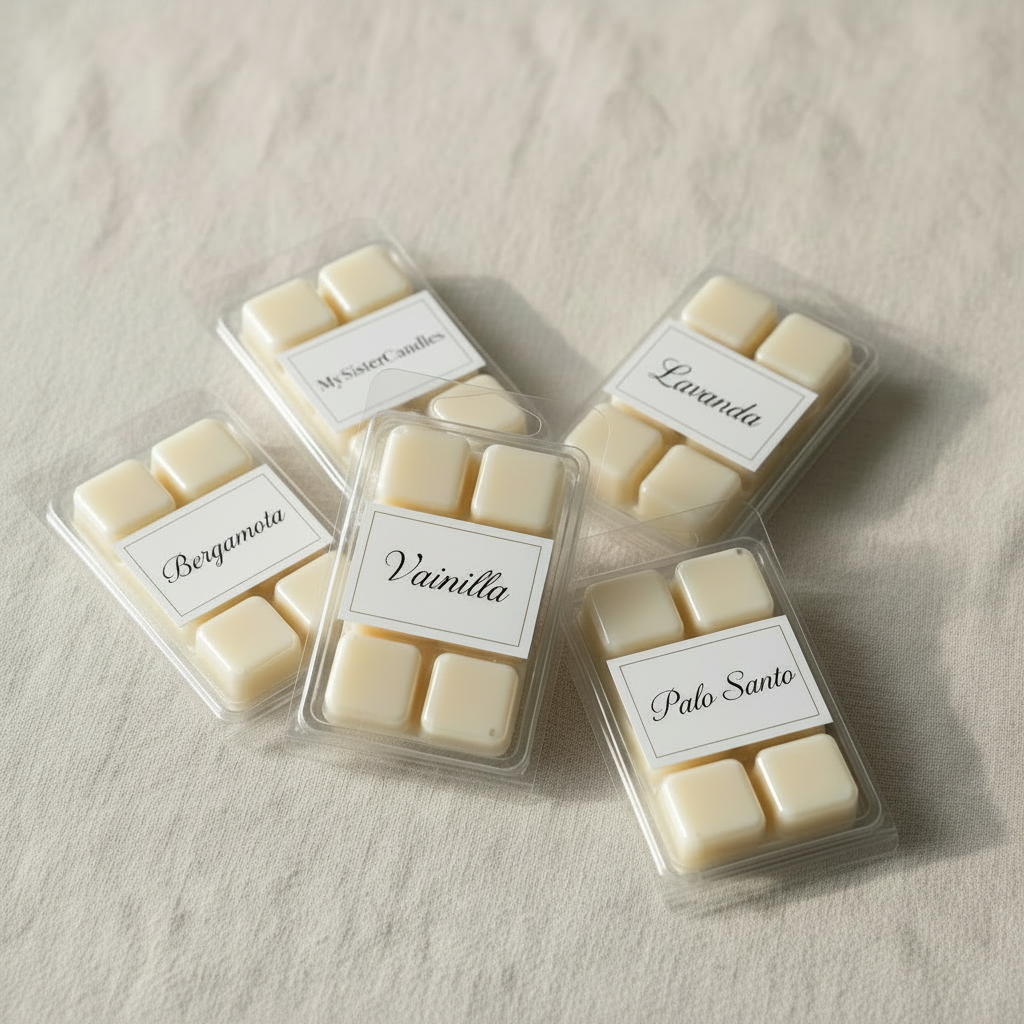 5 tabletas MySisterCandles tipografía natural