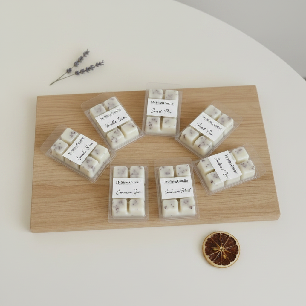 5 tabletas MySisterCandles vista cenital