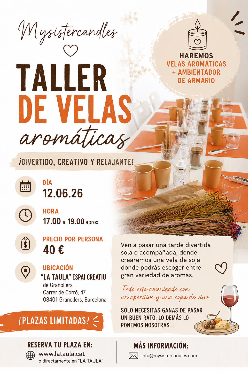 Taller de Velas Aromáticas ✨