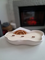 Vela Bandeja  Ovalada-Naranja Canela