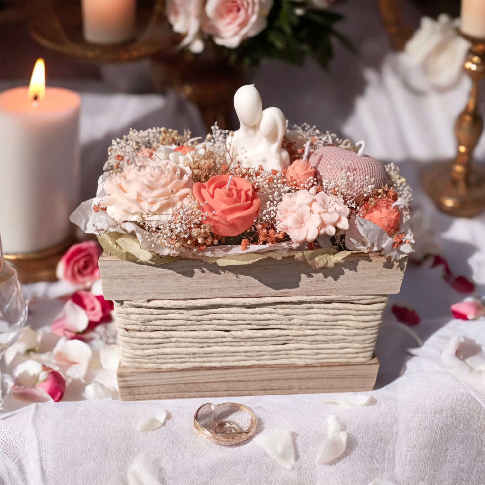 Centros flores velas  Personalizados