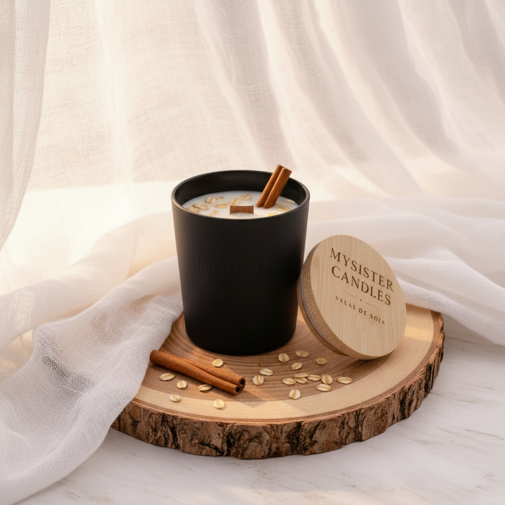 Leche de Avena y Canela - estilo madera