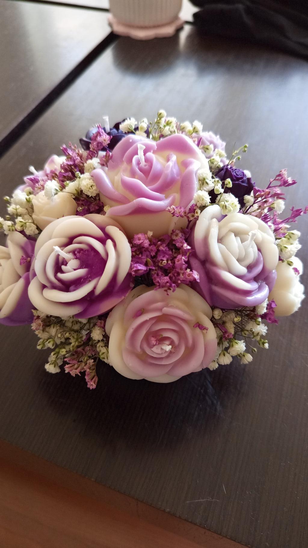 Centros flores velas Personalizados