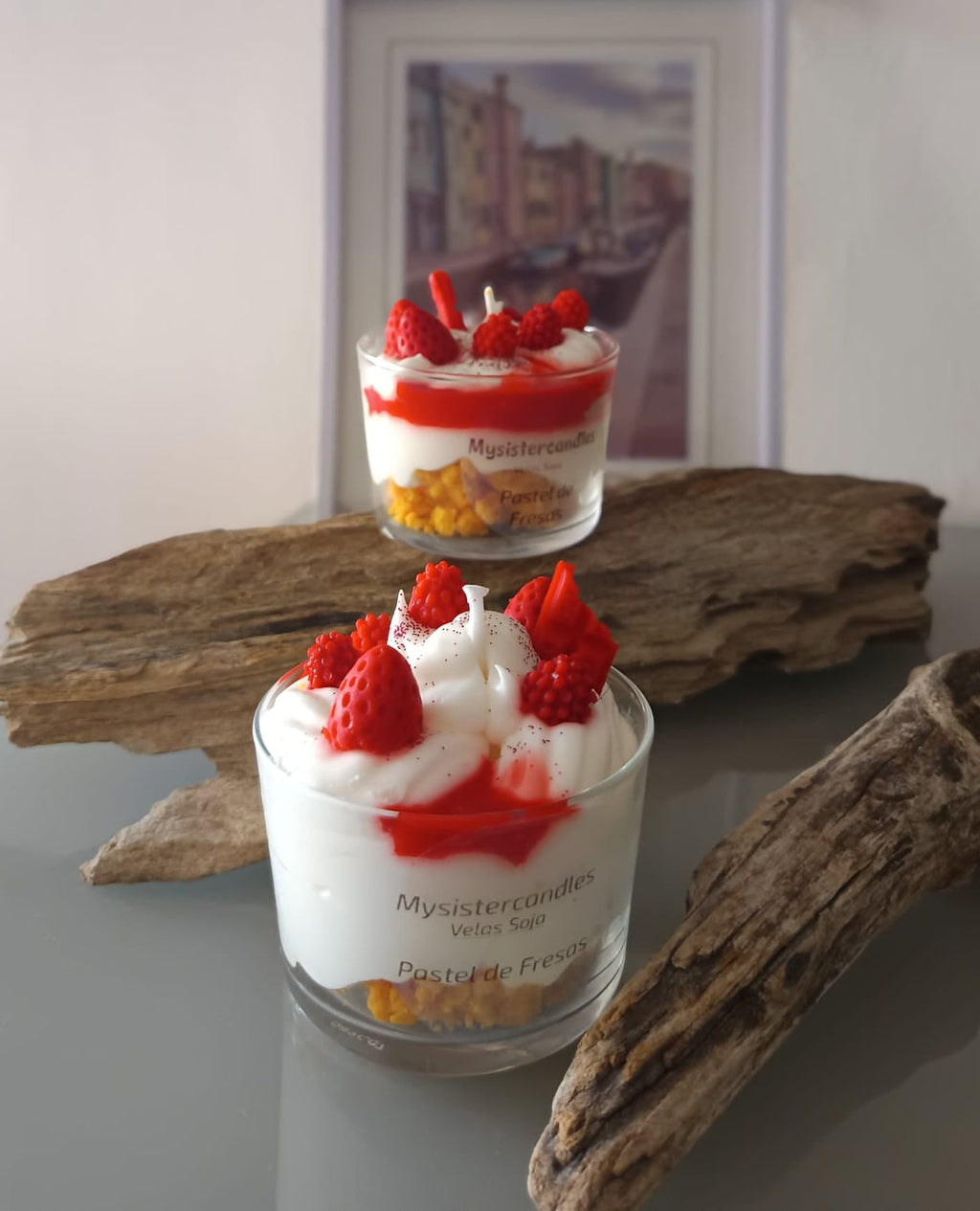 Vela Aromática  - Pastel de Fresas