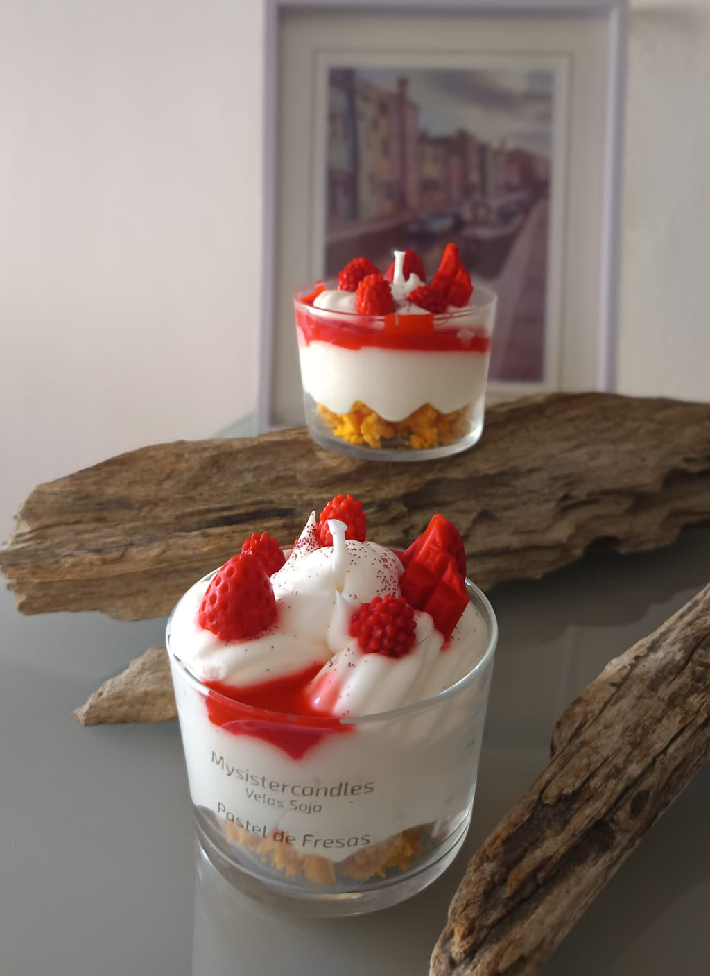 Vela Aromática  - Pastel de Fresas